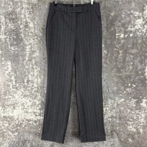 Simply Vera Wang Size 8 Slim Straight Zig Zag Straight Leg Flat Front Pants Gray